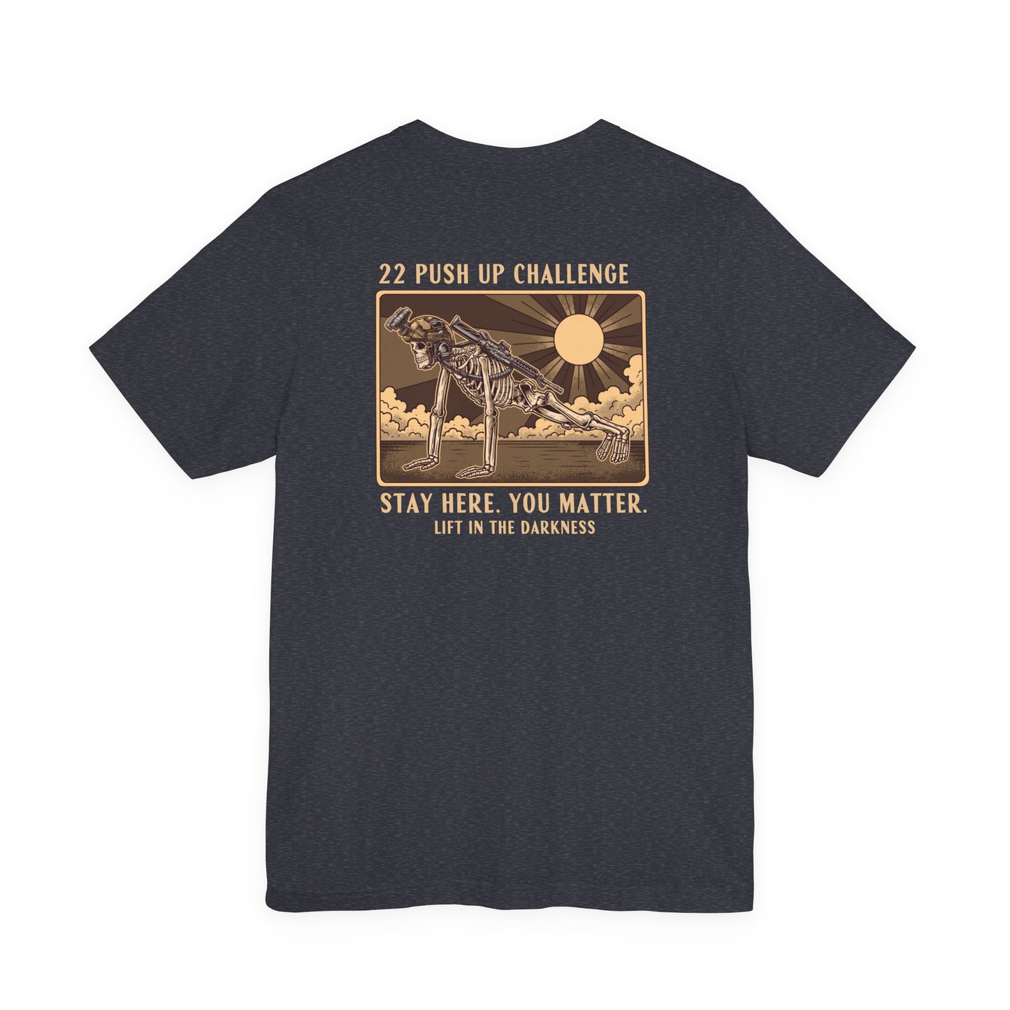 22 Push-Up Challenge T-Shirt – Veteran Suicide Awareness