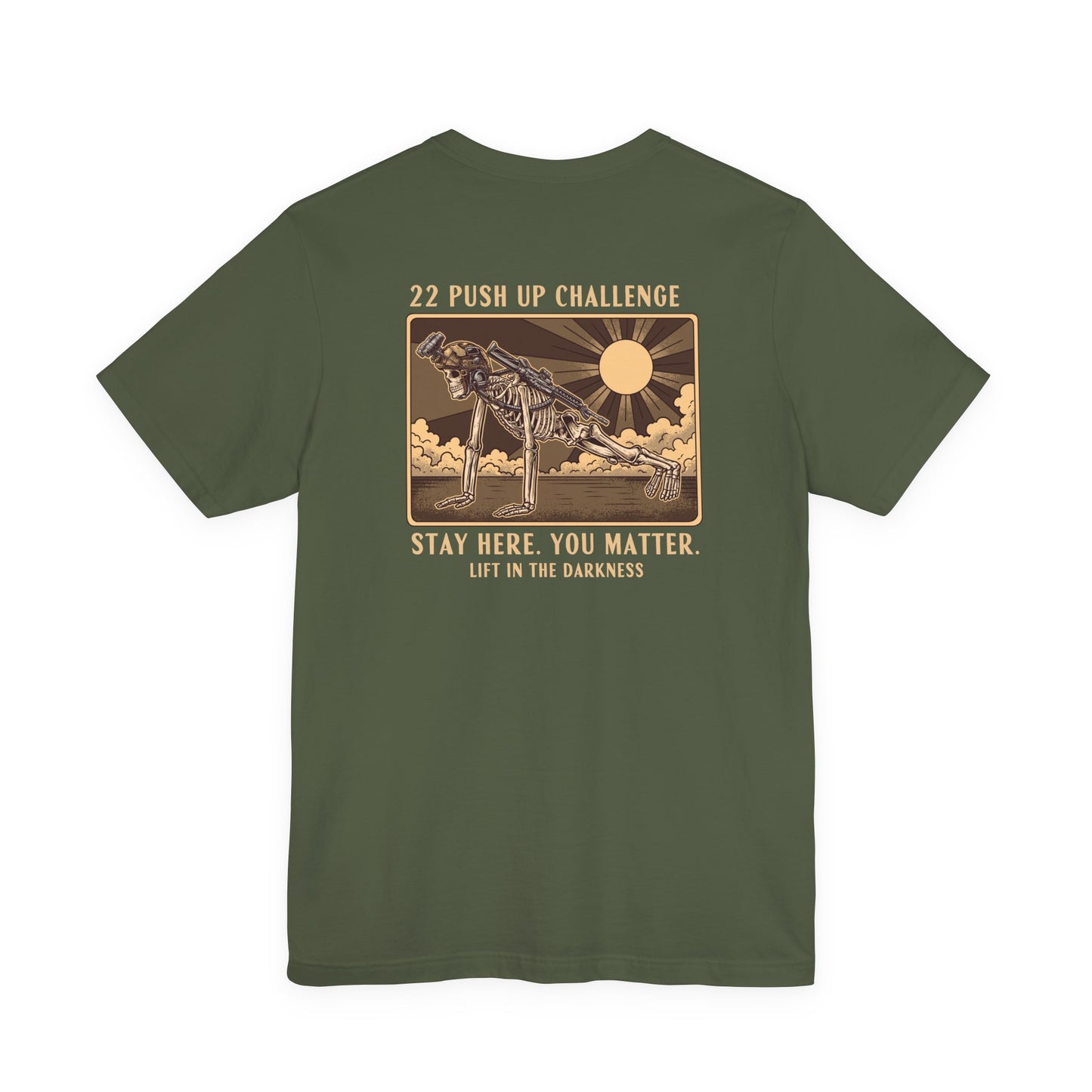 22 Push-Up Challenge T-Shirt – Veteran Suicide Awareness