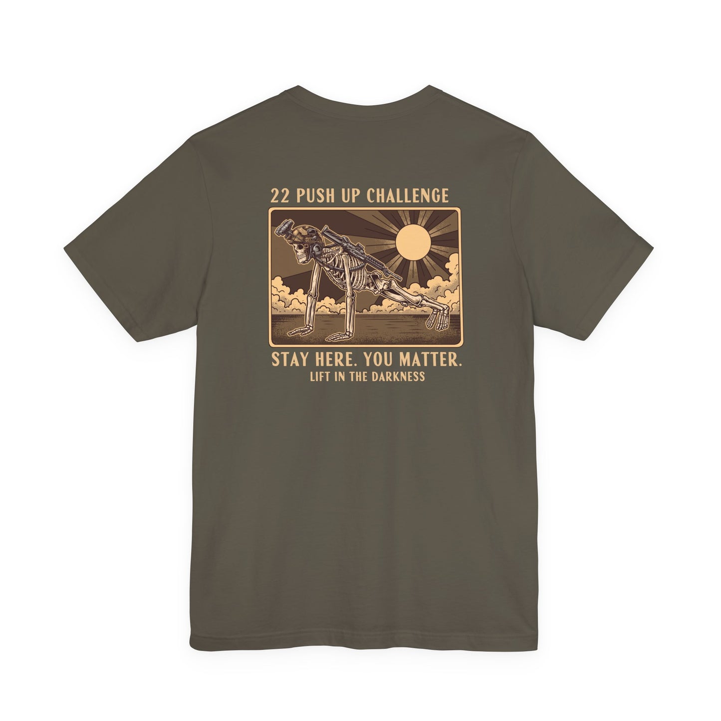 22 Push-Up Challenge T-Shirt – Veteran Suicide Awareness