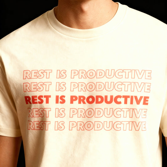 Rest is Productive T-Shirt (Faded Cream)