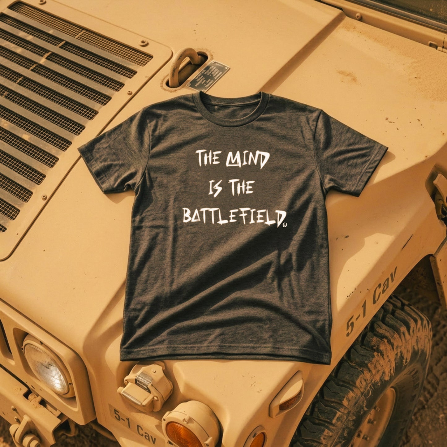 The Mind is the Battlefield Heavyweight T-Shirt (Vintage Black)