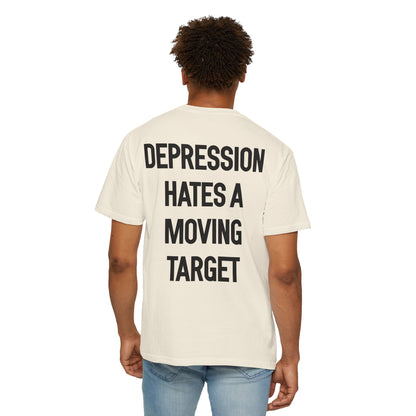 Depression Hates a Moving Target T-Shirt - Classic Edition (Ivory)