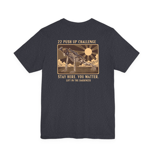 22 Push-Up Challenge T-Shirt – Veteran Suicide Awareness
