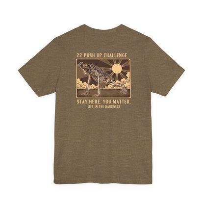 22 Push-Up Challenge T-Shirt – Veteran Suicide Awareness