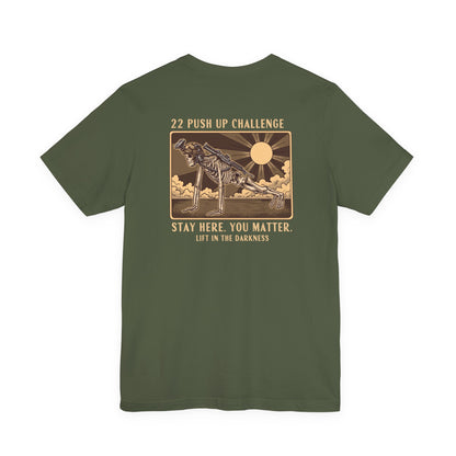 22 Push-Up Challenge T-Shirt – Veteran Suicide Awareness