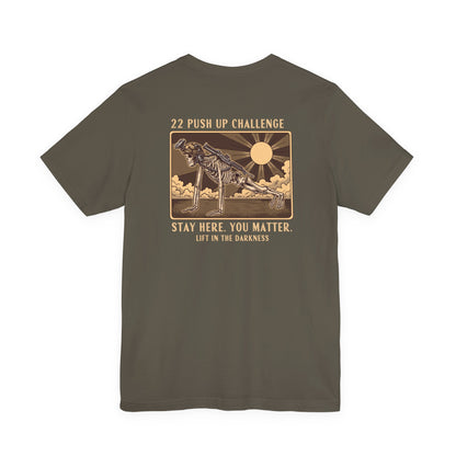 22 Push-Up Challenge T-Shirt – Veteran Suicide Awareness
