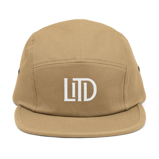Tan cap with 'LTD' logo on a white background