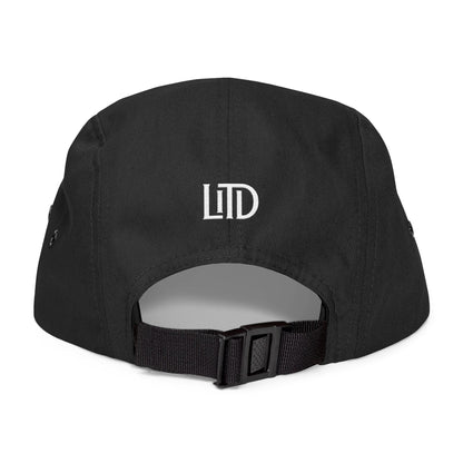Black cap with 'LTD' logo on a white background