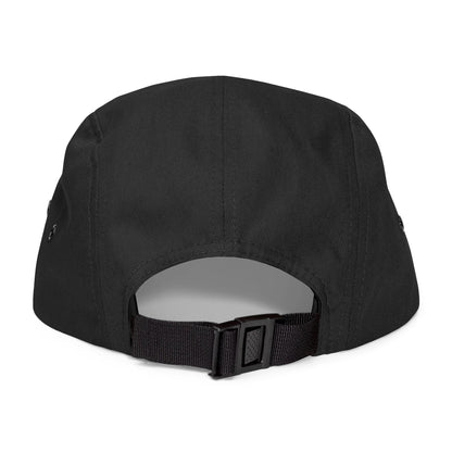 Black cap with a buckle on a white background