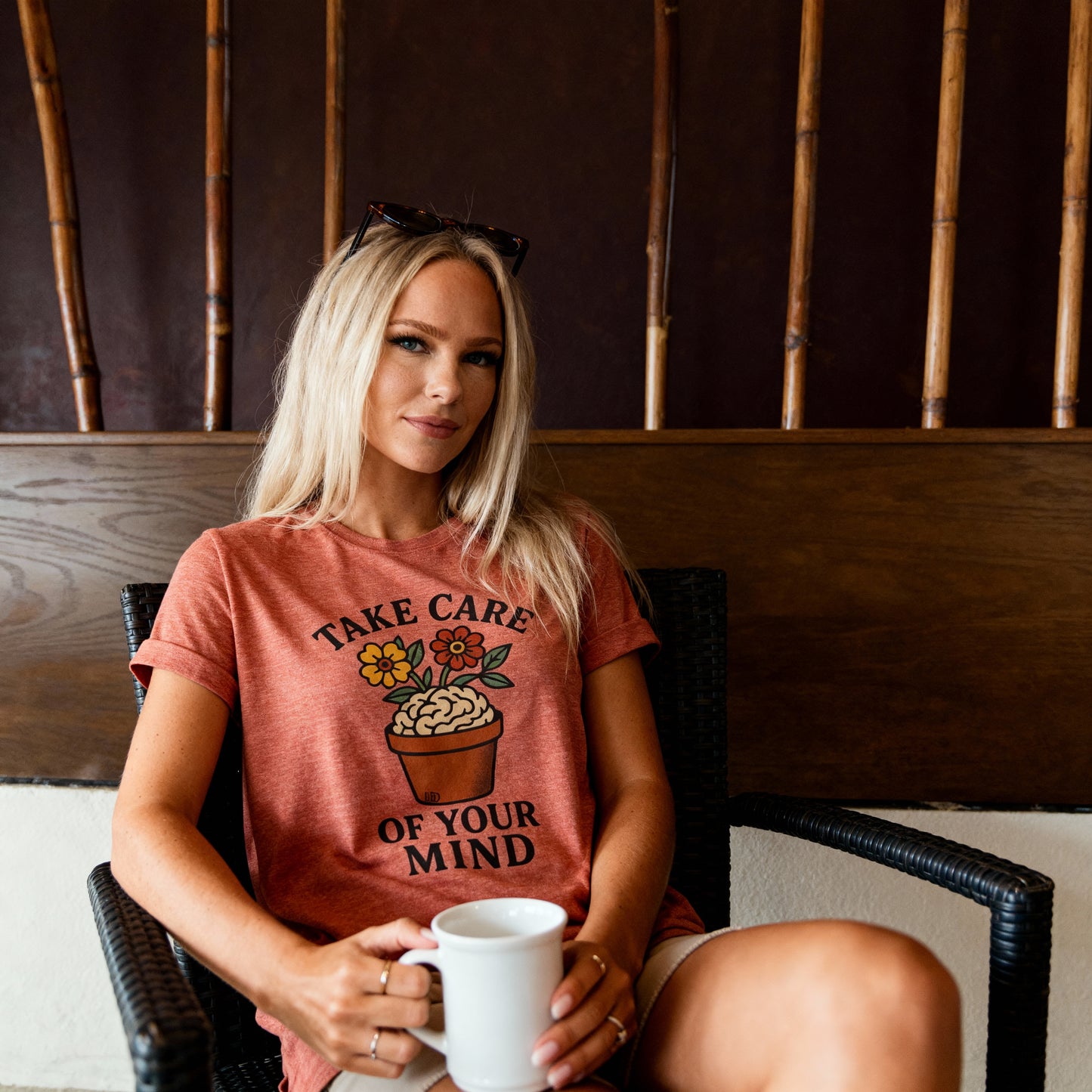 Take Care of Your Mind T-Shirt (Heather Clay)